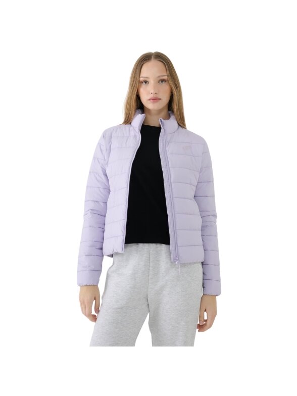 4F Moterų pūkuota striukė F533 šviesiai violetinė 4FWSS25TDJAF533 52S 3