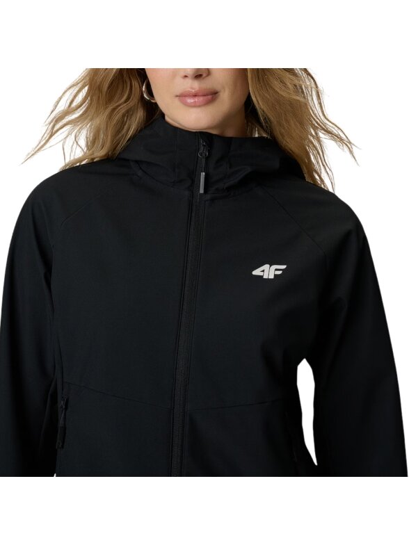 Moteriška softshell striukė 4F F546 giliai juoda 4FWSS26TSOFF546 20S 4