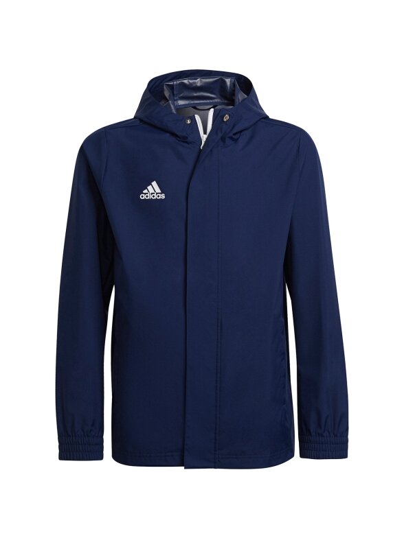 Adidas Entrada 22 vaikiška striukė bet kokiam orui, tamsiai mėlyna IK4012