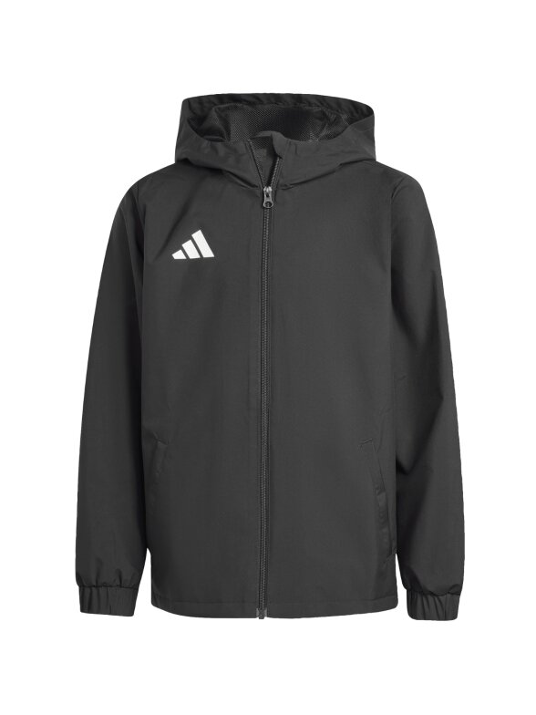 Adidas Entrada 26 All Weather vaikiška striukė juoda JZ9104 1 Adidas Entrada 26 All Weather vaikiška striukė juoda JZ9104 1