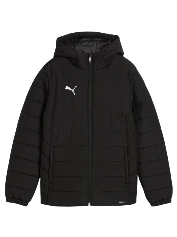 Puma Team Additions Padded Hooded vaikiška striukė juoda 659738 03 1 Puma Team Additions Padded Hooded vaikiška striukė juoda 659738 03 1
