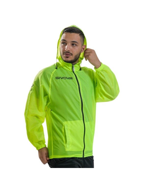 Givova Rain Basico Fluo striukė geltona RJ001 0019 Givova Rain Basico Fluo striukė geltona RJ001 0019