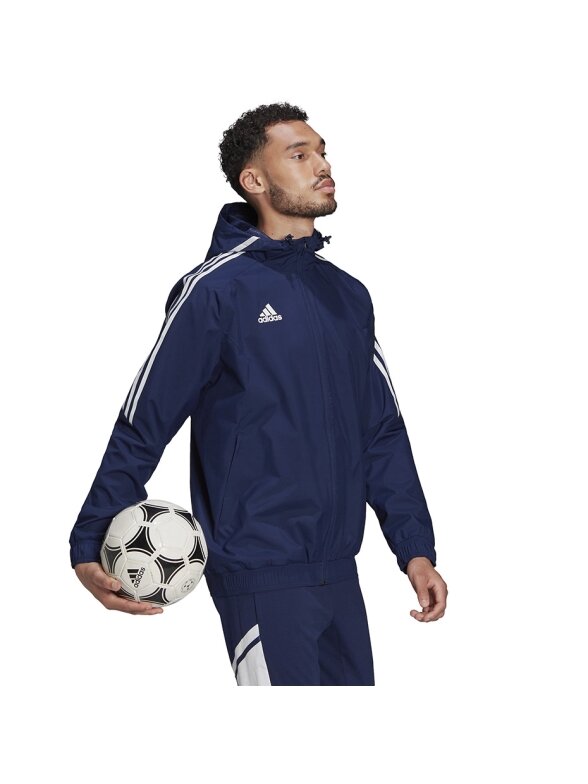 Vyriška striukė Adidas Condivo 22 striukė bet kokiam orui, tamsiai mėlyna HA6266 Vyriška striukė Adidas Condivo 22 striukė bet kokiam orui, tamsiai mėlyna HA6266