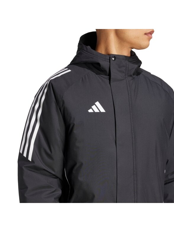 Vyriška Adidas Tiro 24 Stadium Parka striukė, juoda ir balta IJ7391 5