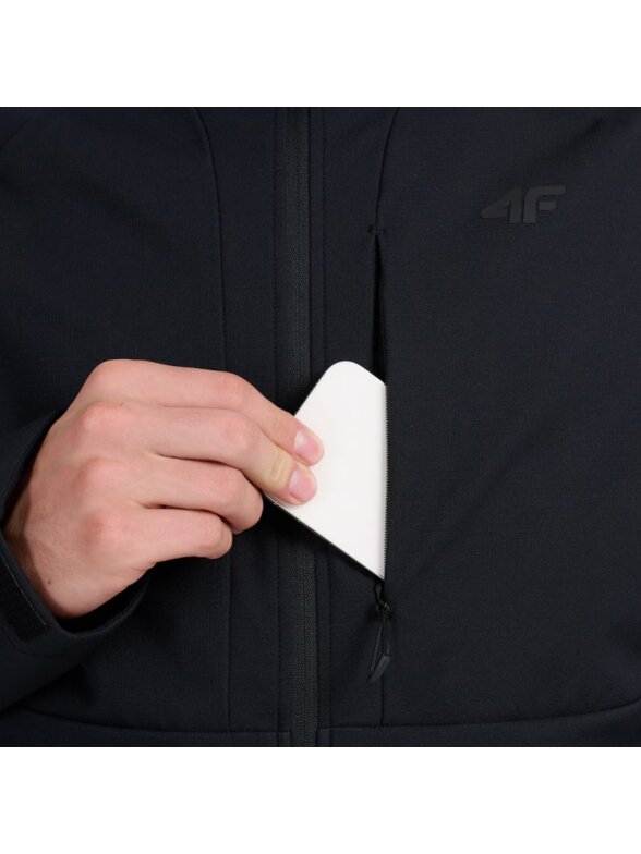 4F vyriška softshell striukė M503 giliai juoda 7