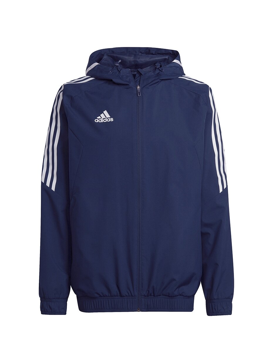 Vyriška striukė Adidas Condivo 22 striukė bet kokiam orui, tamsiai mėlyna HA6266 1 Vyriška striukė Adidas Condivo 22 striukė bet kokiam orui, tamsiai mėlyna HA6266 1
