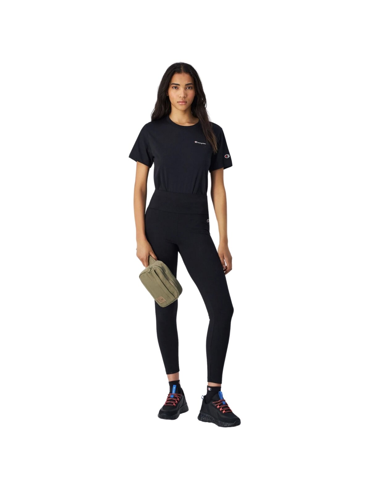 Champion tamprės moterims Crop Leggings 7/8 juodos 117558 KK001 4 Champion tamprės moterims Crop Leggings 7/8 juodos 117558 KK001 4