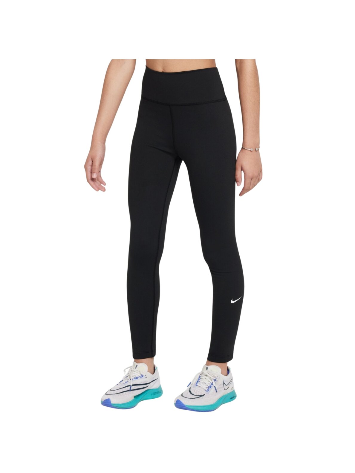 Vaikiškos antblauzdžiai Nike One juodos spalvos FZ5605 010 Vaikiškos antblauzdžiai Nike One juodos spalvos FZ5605 010