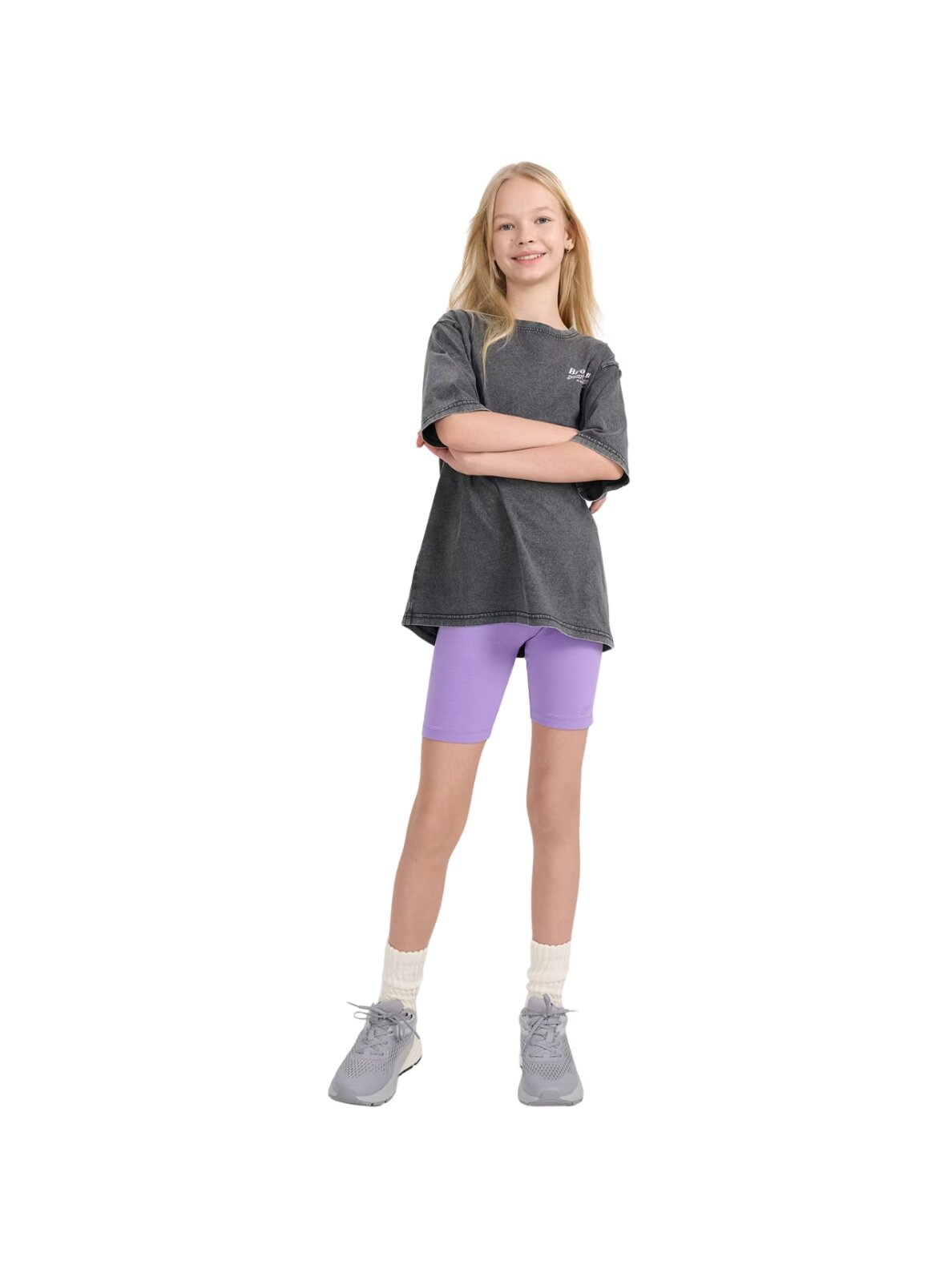 4F Sportinės leginsės merginoms CAS F014 violetinės 4