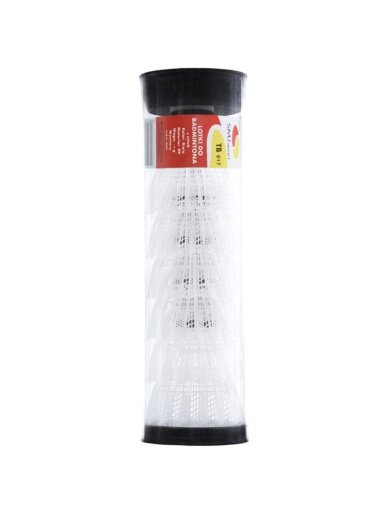 Badmintono volai plastikiniai TB017 Teloon SMJ 6 vnt. balti Badmintono volai plastikiniai TB017 Teloon SMJ 6 vnt. balti