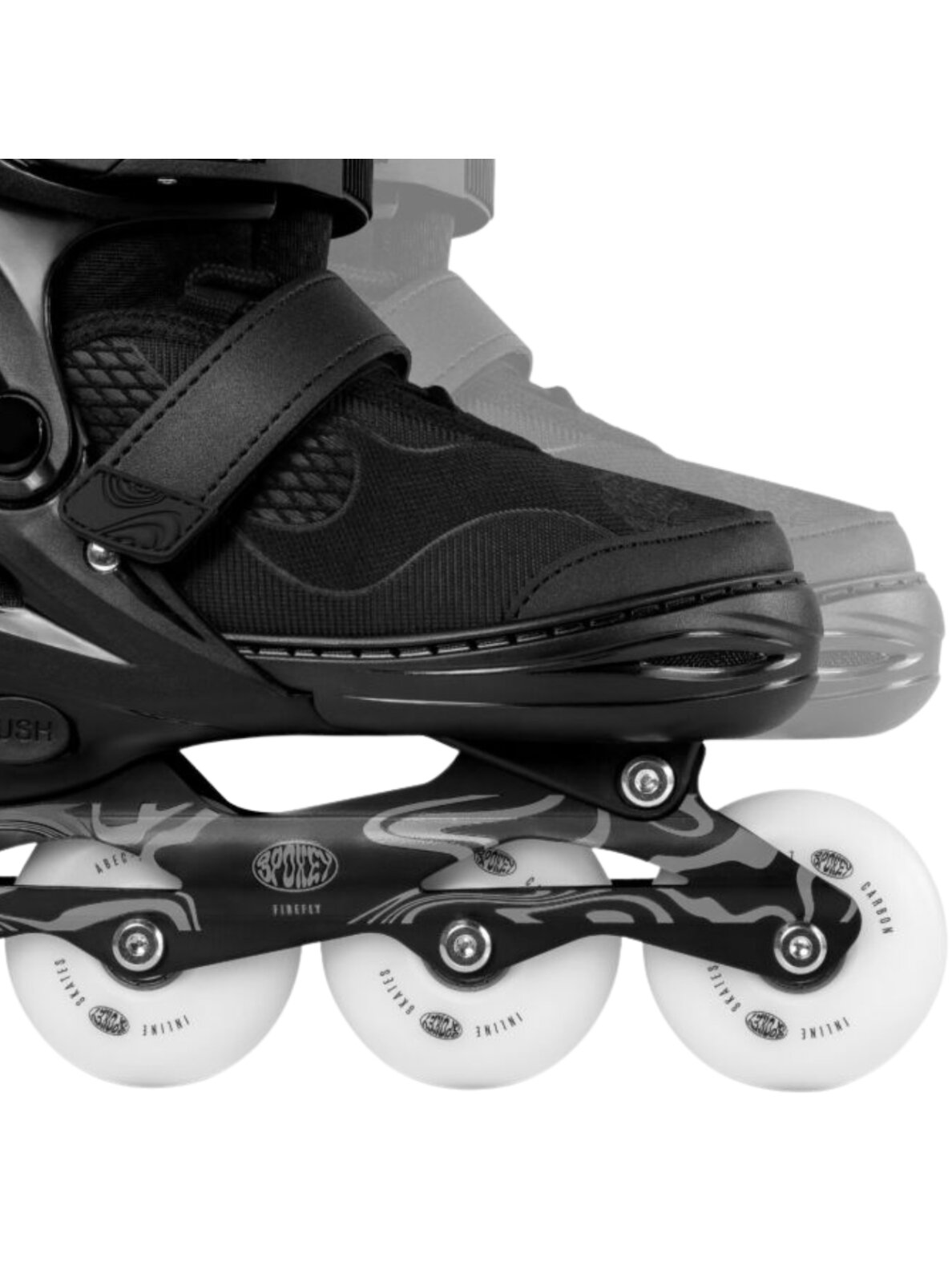 Spokey Firefly riedučiai juodai balti 3 Spokey Firefly riedučiai juodai balti 3