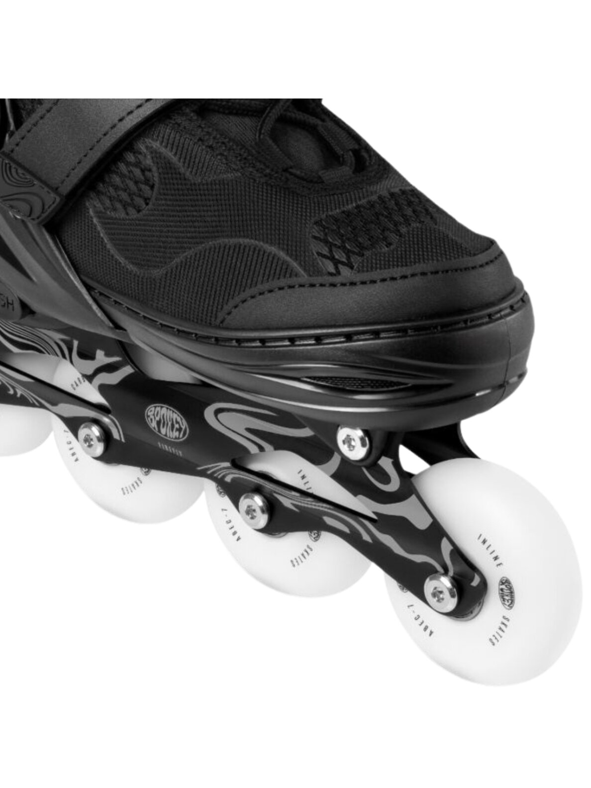 Spokey Firefly riedučiai juodai balti 4 Spokey Firefly riedučiai juodai balti 4