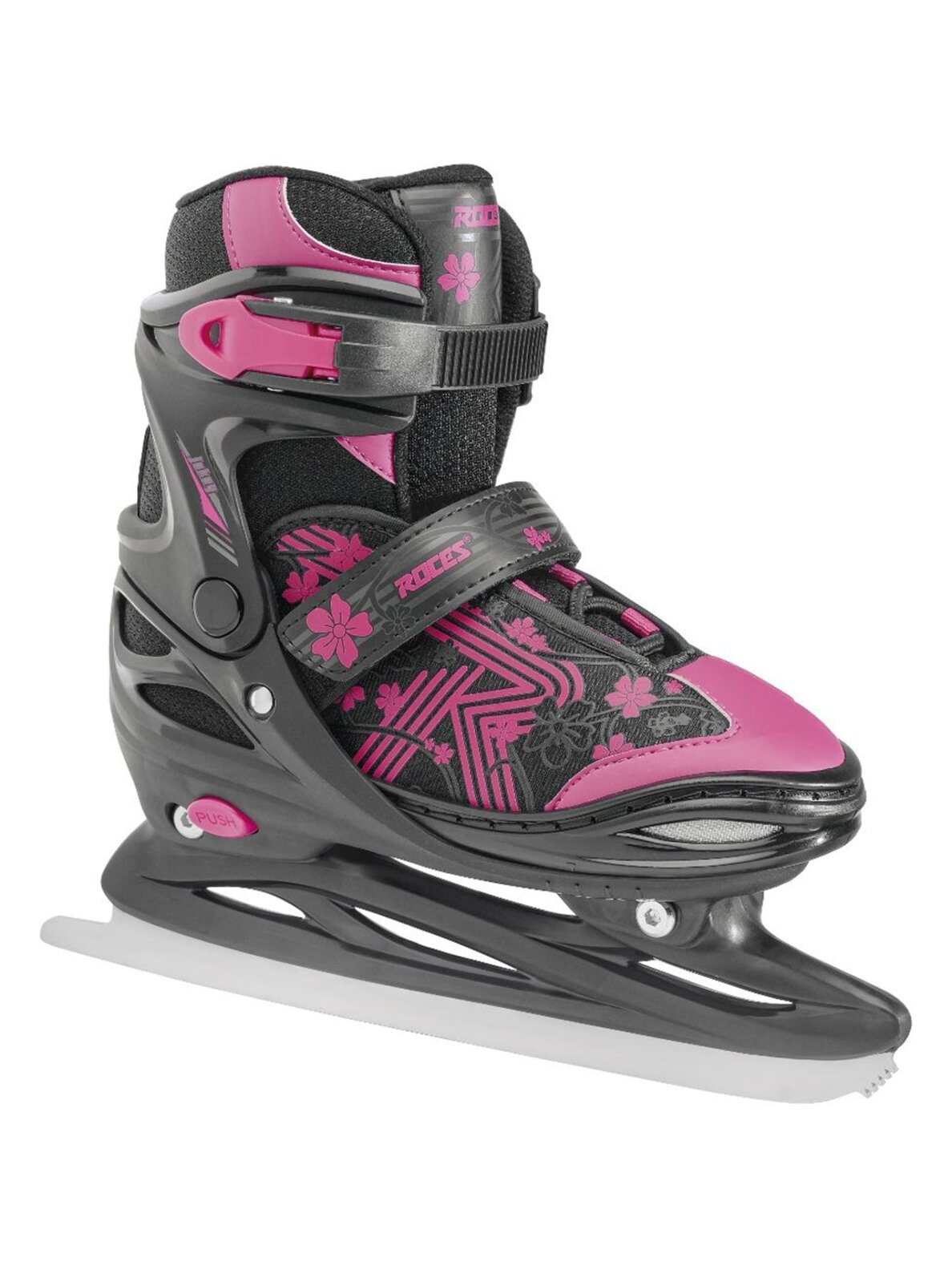 Roces Jokey Ice 3.0 Girl pačiūžos juodos ir rožinės spalvos 450708 00002 Roces Jokey Ice 3.0 Girl pačiūžos juodos ir rožinės spalvos 450708 00002