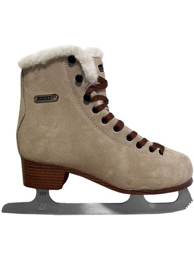 Roces Suede Eco-Fur dailiosios pačiūžos smėlio ir rudos spalvos 450702 00001 Roces Suede Eco-Fur dailiosios pačiūžos smėlio ir rudos spalvos 450702 00001