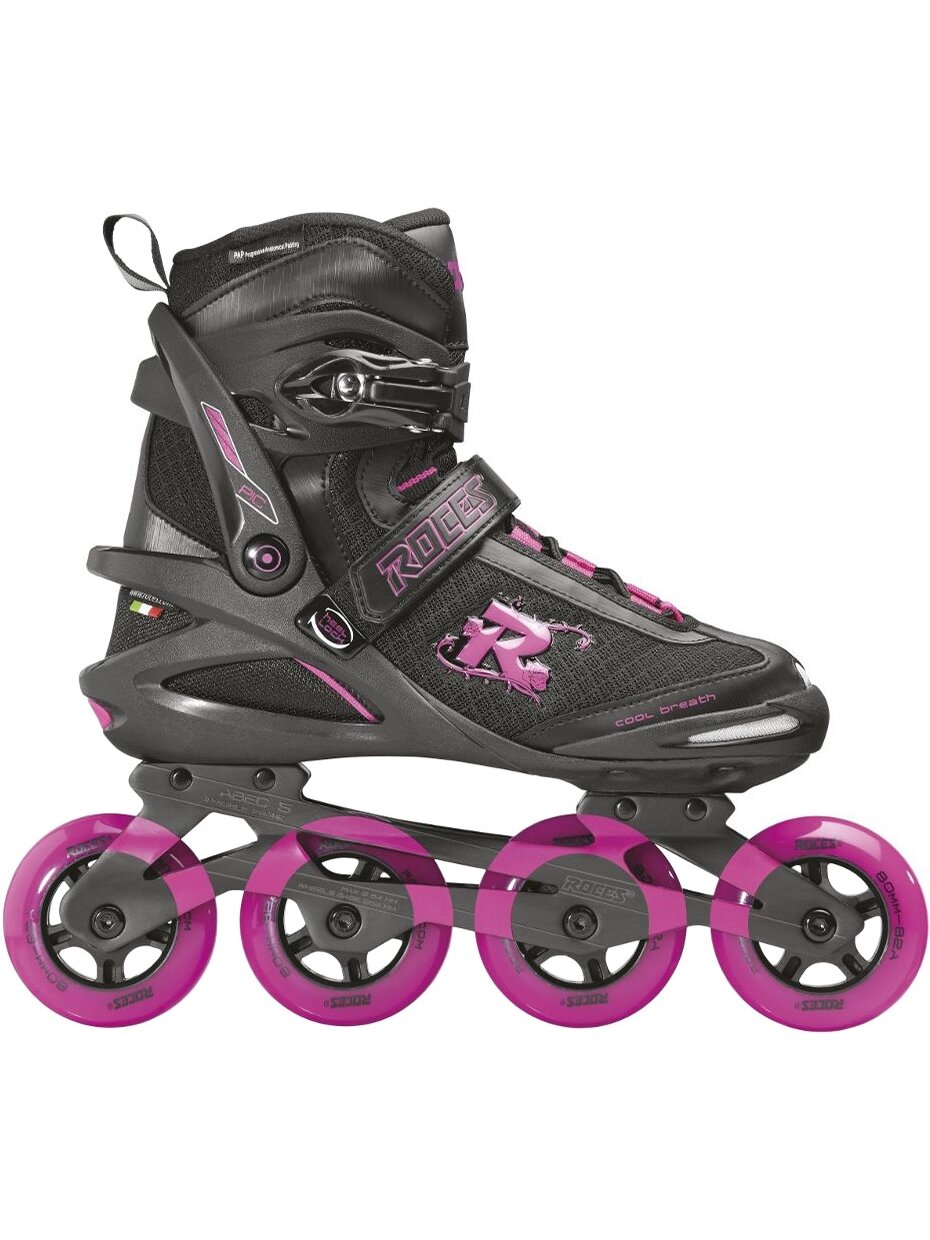 Roces Pic Tif Woman pačiūžos juodos ir rožinės spalvos 400852 01 Roces Pic Tif Woman pačiūžos juodos ir rožinės spalvos 400852 01