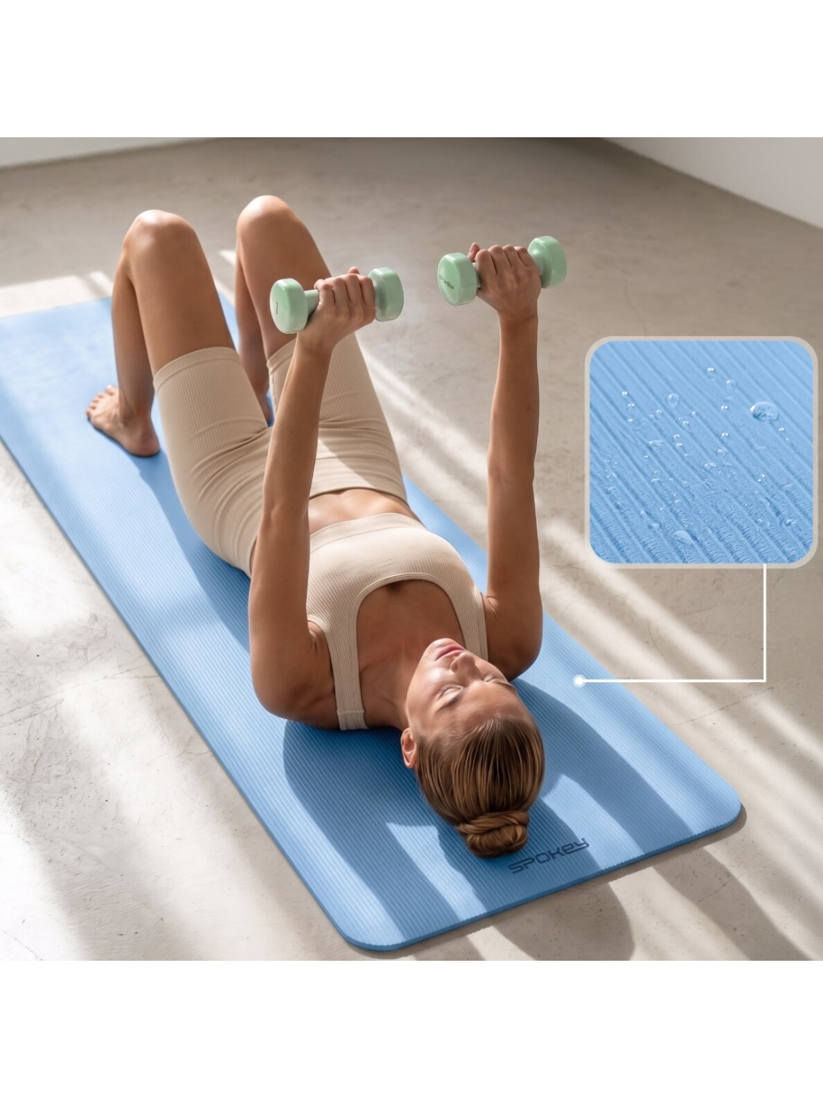 Spokey Softmat mankštos kilimėlis 183×61x1 cm mėlynas 944043 6 Spokey Softmat mankštos kilimėlis 183×61x1 cm mėlynas 944043 6