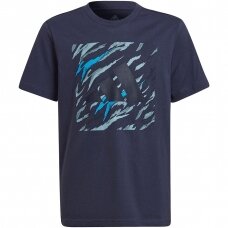 Marškinėliai vaikams Adidas Future Icons 3-Stripes Tee tamsiai mėlyni HA4052