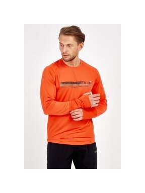 Maraton marškinėliai vyrams ilgomis rankovėmis 18397 oranžinė