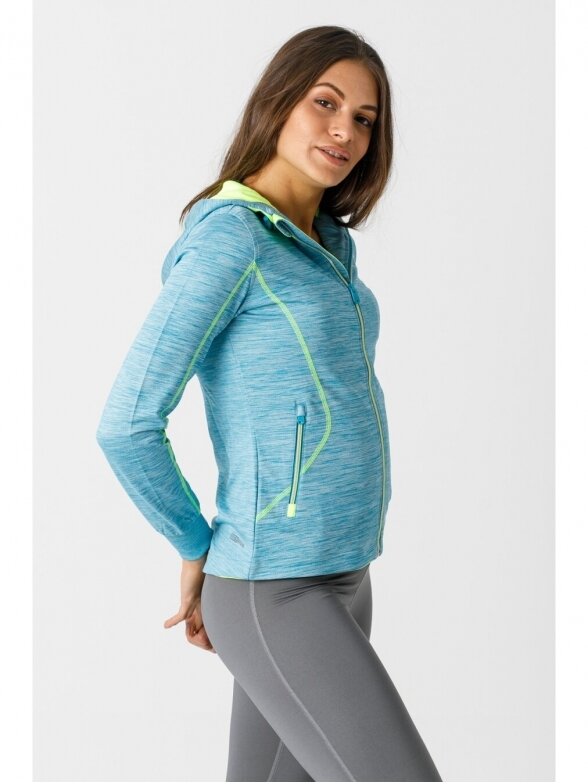 Maraton džemperis moterims 13744 šv.mėlynas / salotinis 3