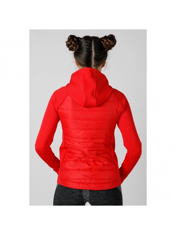 Maraton džemperis moterims su gobtuvu  15014 raudonas 3