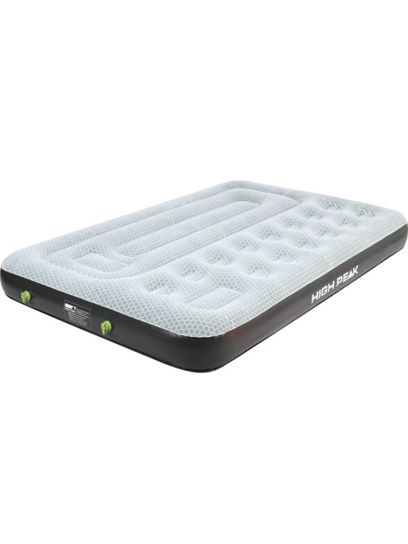 High Peak Multi Comfort Plus dvigubas aksominis čiužinys 198x137x22 cm pilkas 40053 High Peak Multi Comfort Plus dvigubas aksominis čiužinys 198x137x22 cm pilkas 40053