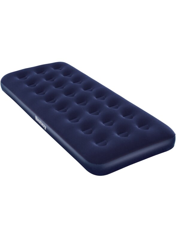 Vienvietis aksominis čiužinys Bestway 185 cm x 76 cm x 22 cm tamsiai mėlynas 67000 6188