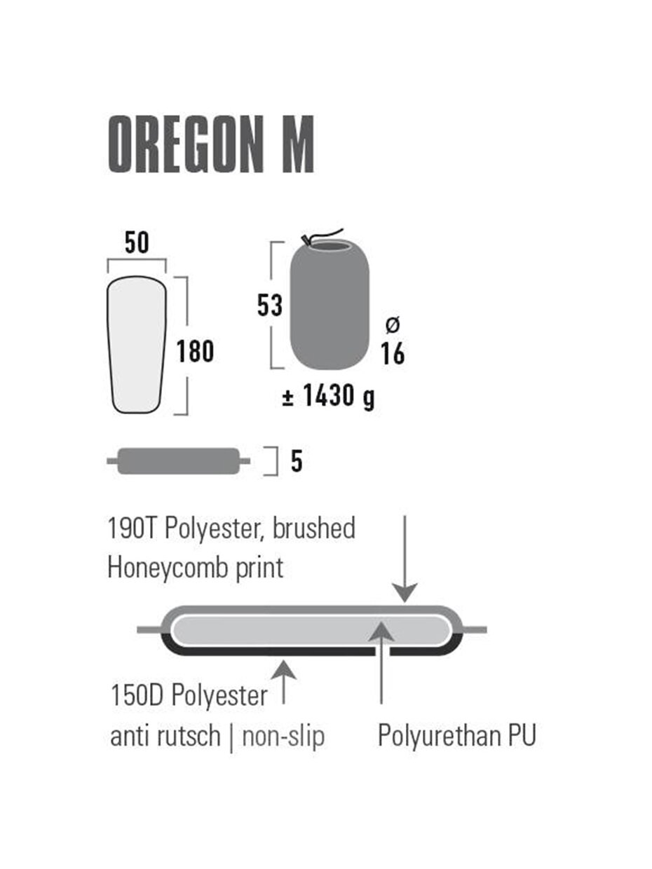 Savaime prisipučiantis kilimėlis High Peak Oregon M 180x50x5 žalias 41124 5