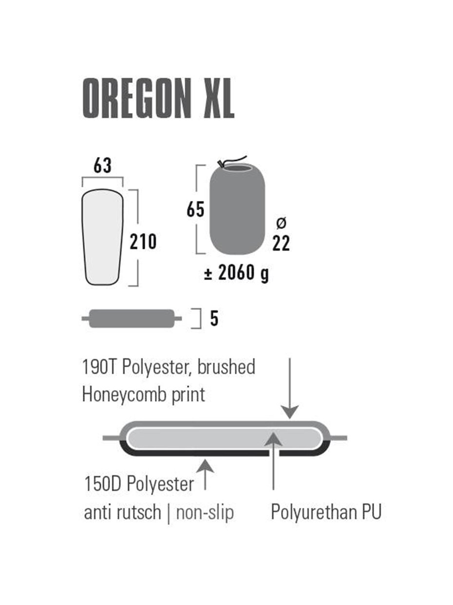 Savaime prisipučiantis kilimėlis High Peak Oregon XL 210x63x5 žalias 41126 6