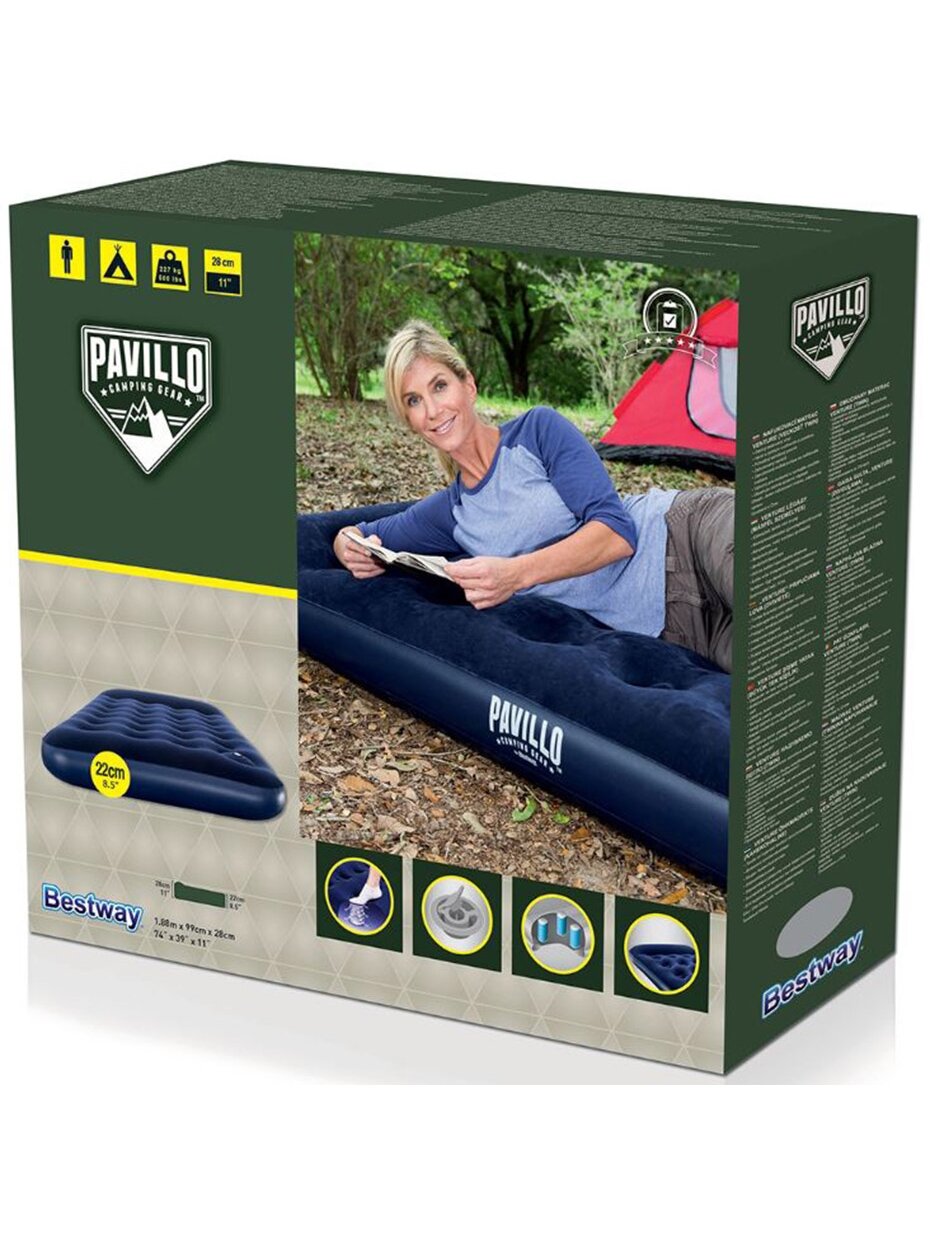 Pūstas čiužinys viengulės Bestway Pavillo mėlynas 1,88 m x 99 cm x 28 cm 67224 6300 2 Pūstas čiužinys viengulės Bestway Pavillo mėlynas 1,88 m x 99 cm x 28 cm 67224 6300 2