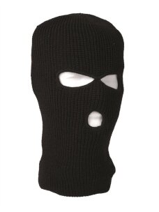 MIL-TEC 3 skylių Acrylininė Balaclava juoda