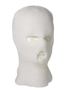 MIL-TEC 3 skylučių Acrylux Balaclava balta