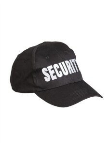 MIL-TEC beisbolo kepurė su "security" siuvinėjimu juoda
