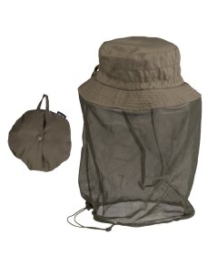 MIL-TEC Boonie kepurė su uodų tinkleliu alyvžalia