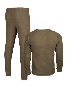 MIL-TEC Fleece apatinių rūbų komplektas su apvaliu kaklu alyvžalia
