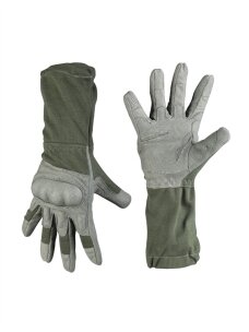 MIL-TEC taktinės pirštinės Foliage Action Gloves W.cuff Flame-reta