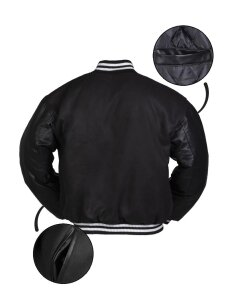 MIL-TEC Ny Baseball Jacket W. Patch 10370000 juoda