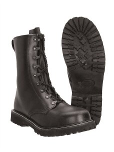 MIL-TEC Para Leather Boots With Toe Cap 12811000 juoda