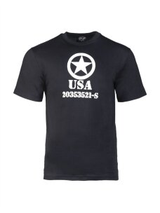 MIL-TEC T-shirt 'Allied Star' juoda