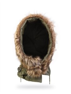 MIL-TEC US Fur Hood kapišono M51 Shell Parka alyvžalia