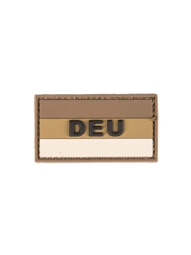 MIL-TEC 3D Patch Vokietijos dykuma PVC smėlinė su kabliuku ir kilpa 5,5x3cm