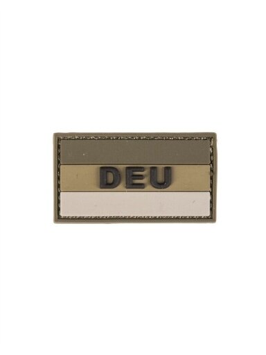 Mil-Tec Vokiškas PVC 3d Patch ′deu′ W. Hook&loop Clos. Sm 16822100, alyvžalia