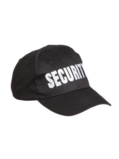 Mil-Tec Beisbolo kepuraitė W. Embroid. „Security“ 12076097, juoda