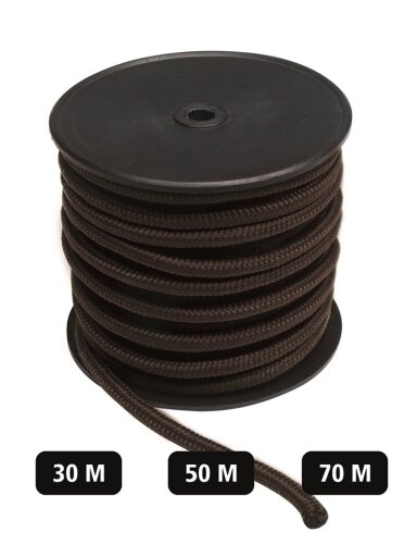 MIL-TEC Commando Virvė 5mm (70m) juoda