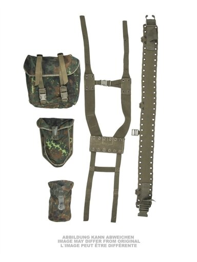 Mil-Tec Vokiškas stendas.5 vnt. Naudotas diržų komplektas 91353110, smėlinė