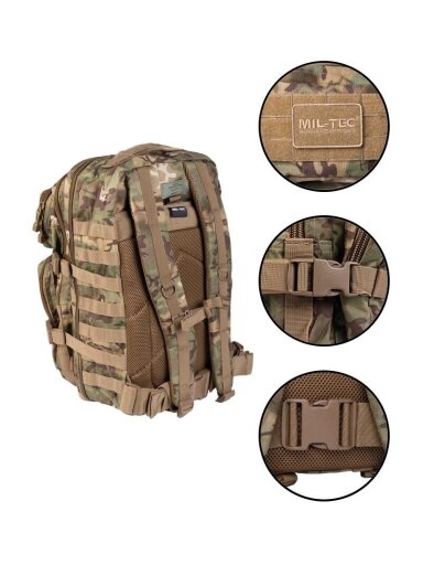 Mil-Tec Assault kuprinė Large 36L, W/L-arid Mil-Tec Assault kuprinė Large 36L, W/L-arid