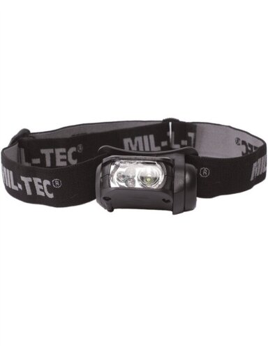 MIL-TEC LED 4 spalvų priekinė lempa 15170102 juoda MIL-TEC LED 4 spalvų priekinė lempa 15170102 juoda
