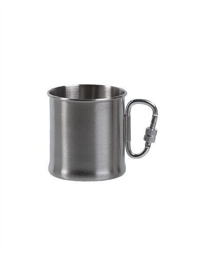 MIL-TEC puodelis su karabinu iš nerūdijančio plieno 250ml