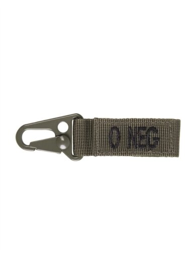 Mil-Tec Taktiškumas. Keyholder Blood 0 Neigiamas 5 Vnt./pak 15917801, alyvžalia