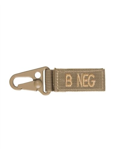 Mil-Tec Taktiškumas. Keyholder Blood B Negative 5 vnt./pak 15917405, alyvžalia