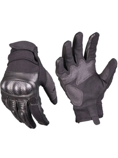 Mil-Tec Tactical odinės pirštinės juodos 2vnt. 12504402 Mil-Tec Tactical odinės pirštinės juodos 2vnt. 12504402